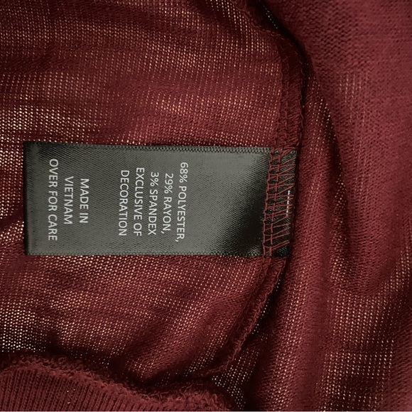 I.N. Studio Maroon Top with Gold Necklace - Picture 12 of 12